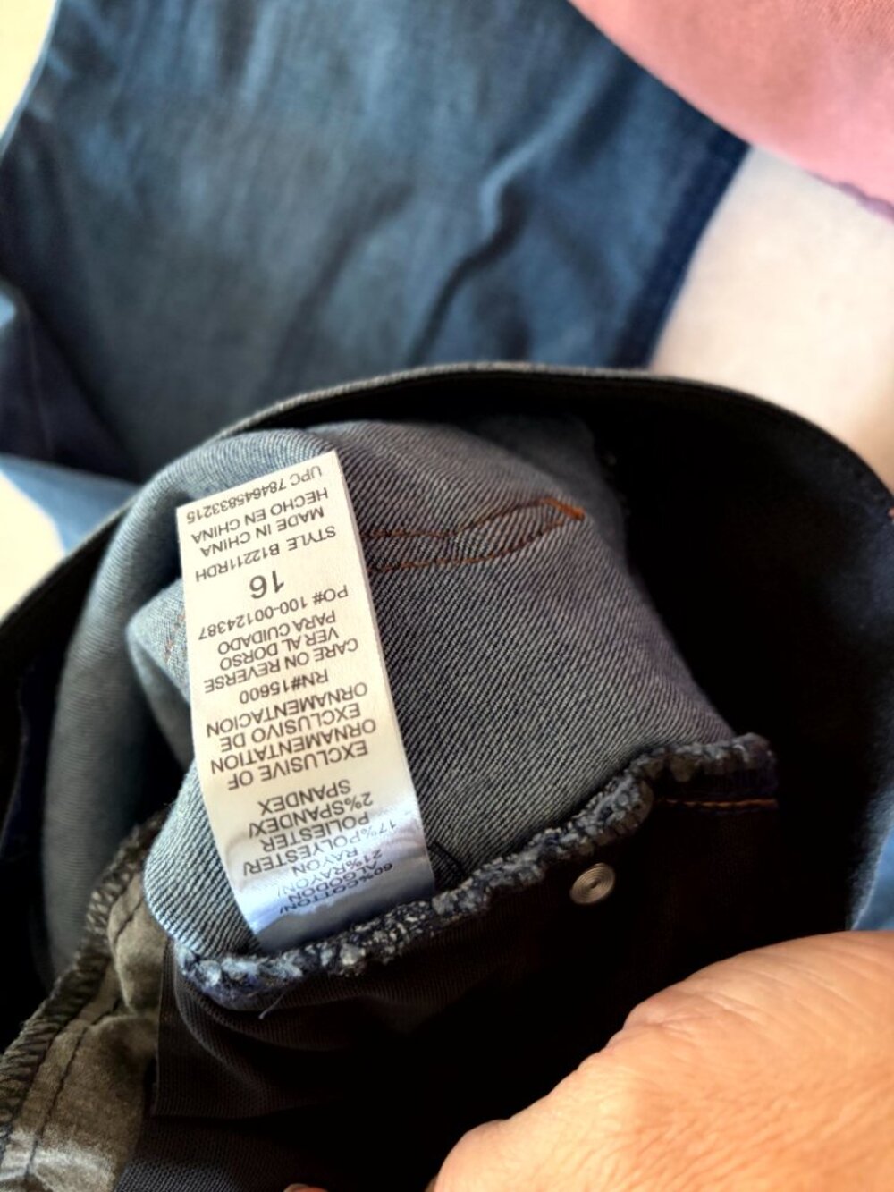 Democracy AB Solutions Women's Size 16 Straight Leg Blue Jeans - Picture 7 of 9